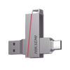 Memoria USB Dual de 128 GB / USB-C y USB-A / Transferencia de Alta Velocidad / Metálica / Compatible con Dispositivos Móviles, Windows, Mac y Linux