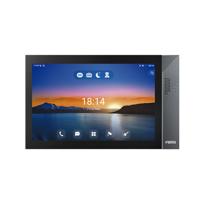 Monitor IP/SIP para interior con Android, Wi-Fi, Bluetooth, Pantalla táctil de 10.1, audio de 2 vías, PoE, 8 interfaces de entrada de alarma.