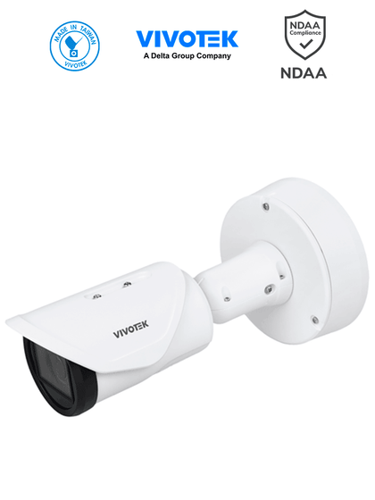 VIVOTEK IB9387-EHTV-V3 - Cámara IP bullet exterior 5 MP, lente varifocal remoto 2.7-13.5mm, Smart IR II 50m, WDR Pro, SNV, Deep Search, Smart VCA, protección IP67 e IK10, ciberseguridad Trend Micro, con conectores DI, DO, ONVIF y NDAA. TM