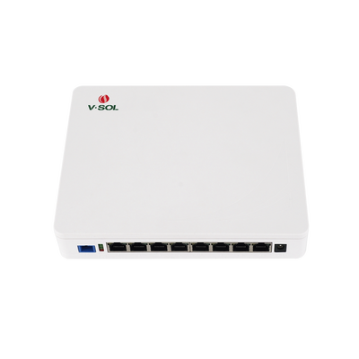 ONU Dual EPON/GPON / 8 Puertos PoE 802.3at Gigabit / Wi-Fi Doble banda 2.4 y 5 GHz / 1 Puerto SC/UPC