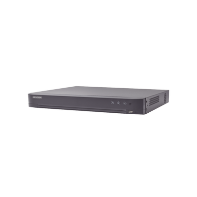 DVR 16 Canales TURBOHD + 16 Canales IP / 8 Megapixel (4K) / Audio Bidireccional / ACUSENSE / Reconocimiento Facial / 2 Bahías de Disco Duro / Salida de Video en 4K / H.265+