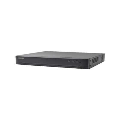 (Audio Bidireccional) DVR 32 Canales TurboHD + 8 Canales IP / 5 Megapixel Lite - 3K Lite / Acusense / Reconocimiento Facial / Audio por Coaxitron / 2 Bahías de Disco Duro / H.265+ / Salida de Video en Full HD