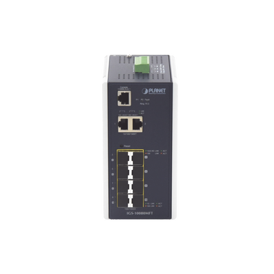 Switch Industrial Administrable L2+, 8 Puertos 1G SFP, 2 Puertos TP Gigabit, (-40 ~75 grados C)