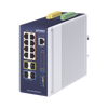 Switch Industrial Administrable Capa 3, Con 8 Puertos PoE Gigabit 802.3bt, 2 Puertos SFP de 1 G / 2.5 G, 2 Puertos SFP 10 G