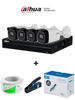 Bundle NVR+4BulletIP -Compra 1 NVR NVR1104HS-P-S3 de 4 Canales y llévate mas 4 cámaras IPC-B1E20 / Bobina de 100 metros/ Caja con 100 Plugs/ Pinza de corte de Plugs/*No incluye disco duro/ MiPrimerIP