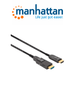 MANHATTAN 355193 - Cable Óptico Activo HDMI de Alta Velocidad / 4k@60Hz UHD, HDMI macho a Micro-HDMI macho Tipo D y HDMI macho Tipo A Desmontable, 30 m 100 pies, Certificado CMP/CPR, HEC, ARC, contactos bañados en oro, negro Sobre Pedido MCI1Q125