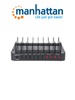 MANHATTAN 180009 - Estación de carga con 10 puertos USB 76 W, Base de carga USB de 12 A USB con Carga Rápida de 2.0, Soporte con 8 bahías