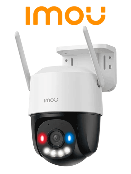 IMOU Cruiser SC 3MP IPC-K7FN-3H0WE - Cámara IP PT de 3 Megapíxeles/ Wifi/ Full Color/Disuasión activa luces Rojo-Azul/ Audio 2 Vías/ 30 Metros Visión Nocturna/ Sirena de 110 dB/ Smart tracking/ Ranura para MicroSD/ IP66/ TopIMOU CONGIMOU1