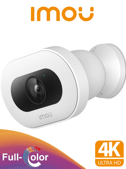 IMOU KNIGHT 4K IPC-F88FIN - Cámara IP Bullet WiFi 4K de 8MP, con IA, Full Color, lente de 2.8mm, 107° H, WiFi 6.0, audio bidireccional, sirena, luz integrada y detección avanzada. CONGIMOU1 MCI2Q125