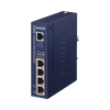 Extensor Industrial PoE, Entrada PoE 802.3 bt y 4 Puertos de Salida Gigabit 802.3 af/at