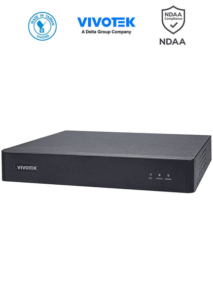 VIVOTEK ND9213P - NVR 4 canales con 1 bahía, 4 puertos PoE FE, 1 FE RJ45, HDMI 4K y VGA, ciberseguridad Trend Micro, control de aforo, Smart VCA Search, gestión PoE, VivoCloud y VAST 2, compatible con NDAA y ONVIF. #V1