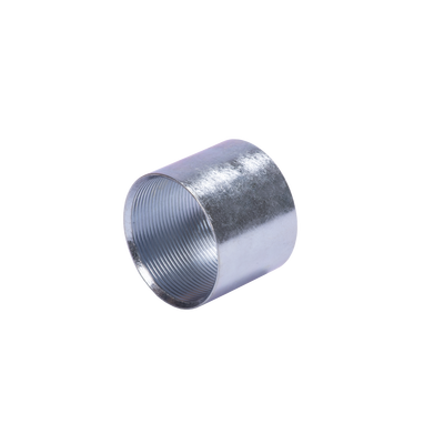 Cople 3/4 (19mm) con rosca galvanizado etiqueta amarilla