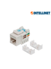 INTELLINET 210591 - Jack RJ45 CAT6 Keystone / de impacto 110 / color blanco