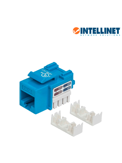 INTELLINET 210737 - Jack RJ45 CAT6 Keystone / de impacto 110 / color azul