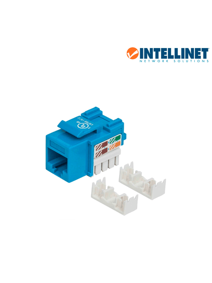 INTELLINET 210546 - Jack CAT 5e / De impacto 110 / Keystone / Color azul