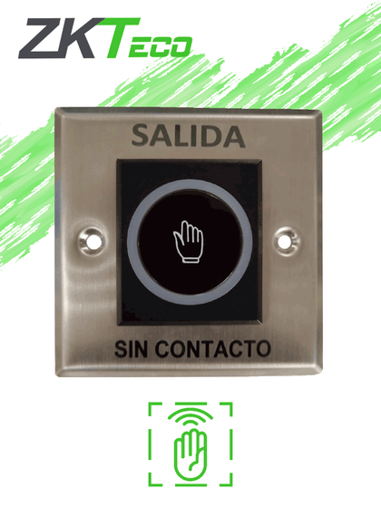 ZKTECO K11B2 - Botón de Salida sin Contacto / Salidas NC y NO/ Rango de Detección hasta 10 CM