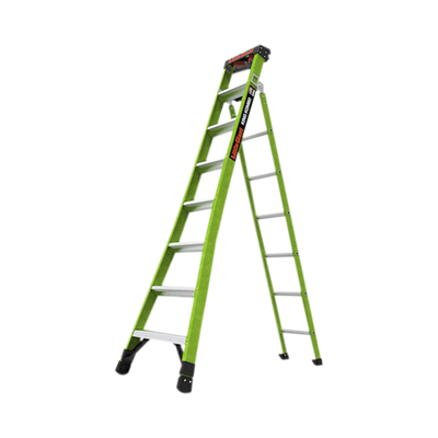 Escalera de Tijera 3 en 1 de 2.44 Metros, Fibra de Vidrio (SKU13908-001). Hecha en E.U.A. (Versión 2.0)