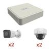 Kit IP 1080p (2 Megapixel) / NVR de 4 Canales con 4 Puertos PoE / 2 Cámaras IP Bala para Exterior / 2 Cámaras IP Domo para Exterior