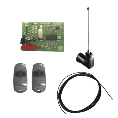 Kit Receptor inalámbrico con antena / Hasta 45M en linea de vista / INCLUYE dos controles y 3 metros de cable RG58 para la antena