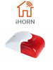 IHORN HC103F433M - Sirena inalambrica para interior / Compatible con panel LDH8001 & L HD8003 / Rango inalambrico de 100