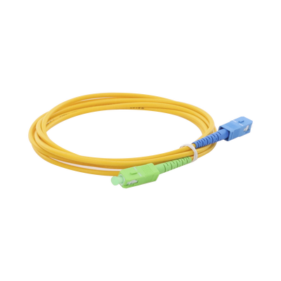 Jumper de Fibra Óptica Monomodo SC/APC-SC/UPC Simplex de 2 metros, 3mm