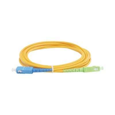 Jumper de Fibra Óptica Monomodo SC/APC-SC/UPC Simplex de 3 metro, 3mm