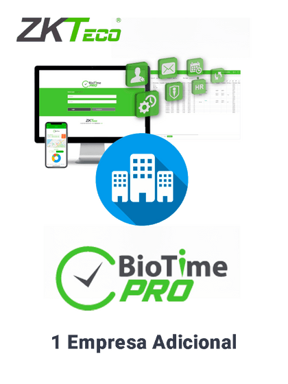 ZKTECO BIOTIMEPROADDME - Licencia vitalicia para agregar 1 empresa adicional en BioTimePro