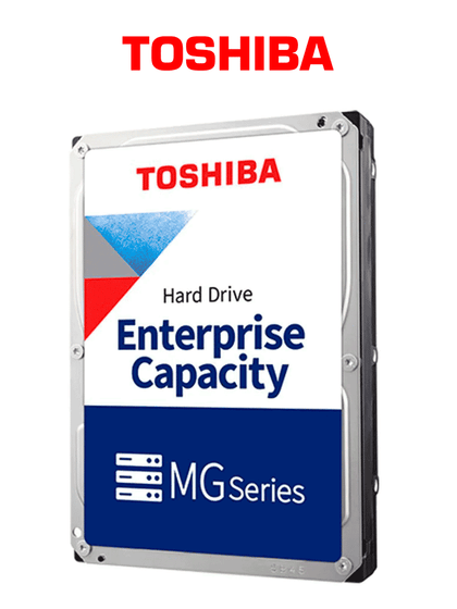 TOSHIBA MG09ACA12TE - Disco duro interno de 12TB / Serie Enterprise / 3.5 / SATA / 7200RPM / 512MB / Recomendado para Servidores / Soporta aplicaciones de videovigilancia