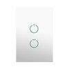 (ZWAVE) Interruptor On/Off panel táctil touch inalámbrico Zwave Plus 2 botones. Compatible con Hubitat HC8, Álula M2M, otro