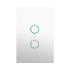 (ZWAVE) Interruptor On/Off panel táctil touch inalámbrico Zwave Plus 2 botones. No requiere cable neutro, Compatible con Hubitat HC8, Álula M2M, otros