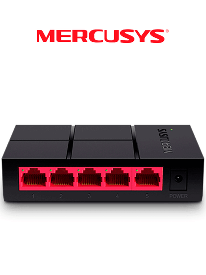 MERCUSYS MS105G - Switch no administrable para escritorio con 5 puertos 10/100/1000 Mbps, diseño compacto y función Plug and Play. M&TDIC