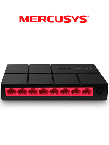 MERCUSYS MS108G - MS108G - Switch no administrable de escritorio con 8 puertos 10/100/1000 Mbps, diseño compacto y configuración Plug and Play. O3M&TDIC