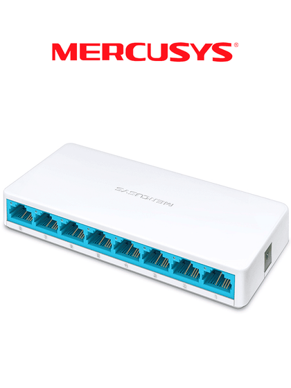 MERCUSYS MS108 - Switch no administrable para escritorio, con 8 puertos 10/100 Mbps, diseño compacto y función Plug and Play TPLM1 MARTPL1