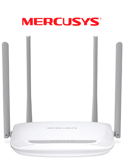 MERCUSYS MW325R - Router inalámbrico N con velocidad mejorada de 300 Mbps en la frecuencia de 2.4 GHz. Posee 1 puerto WAN y 3 puertos LAN de 10/100 Mbps, junto con 4 antenas de 5 dBi para una mayor cobertura. O3 ANIVMERC