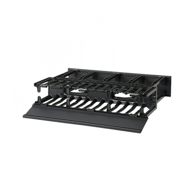 Organizador de Cables Horizontal NetManager de Alta Densidad, Doble (Frontal y Posterior), Para Rack de 19in, 2UR