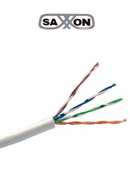 SAXXON OUTP6CCA305BC - Cable UTP CCA / Categoria 6 / Color blanco / Interior / 305 Mts / Redes / Video / 4 Pares