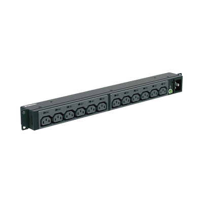 PDU Básico para Distribución de Energía, Enchufe de Entrada NEMA L6-20P, Con 13 Contactos C13, Instalación Horizontal de 19in, 1UR, 20 Amp, 120 o 220 Vca