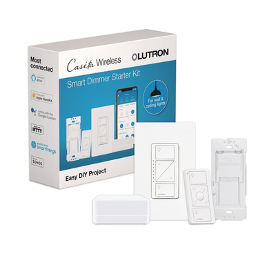 (Caseta Wireless) Kit Hub controlador, atenuador (dimmer), control y tapa.