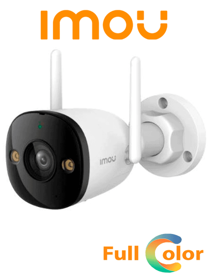 IMOU Bullet 2E 3Mp IPC-K3DN-3H0WF - Cámara IP Bullet WiFi de 3MP cuenta con micrófono integrado, 102° de visión, H.265, lente de 2.8mm, detección de humanos, IR 30m, IP67 y ranura MicroSD. TopIMOU, ANIVIMOU