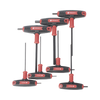 Juego de 7 Llaves Hexagonales ( Allen ) Milimétricas con Cabeza Redonda y Mango T.