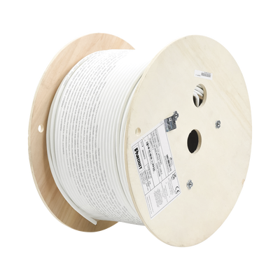 Bobina de Cable UTP de 4 Pares, Vari-MaTriX, Cat6A, 23 AWG, LSZH (Libre de Gases Tóxicos), Color Blanco, 305m