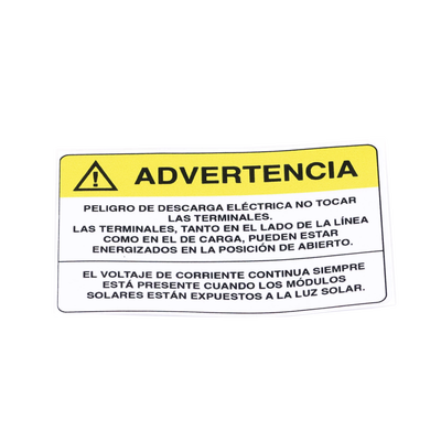 Etiqueta de Videovigilancia en Vinil Adhesivo Mate / Paquete con 10