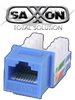 SAXXON M2656B - Modulo jack keystone RJ45 / 8 Hilos / CAT 6 / Compatible con calibres AWG 22-26 / Color azul