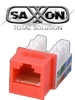 SAXXON M2656R - Modulo jack keystone RJ45 / 8 Hilos / CAT 6 / Compatible con calibres AWG 22-26 / Color rojo