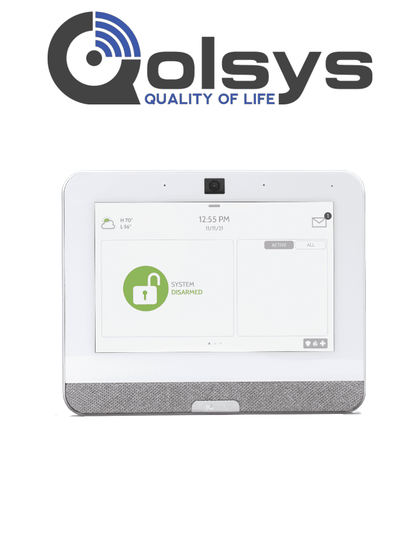 QOLSYS IQP4 - Sistema de Alarma IQPanel4 Autocontenido , con Pantalla Tactil de 7, Power G 915 Mhz . Con 4 Bocinas integradas 4W. Para la plataforma Alarm.com