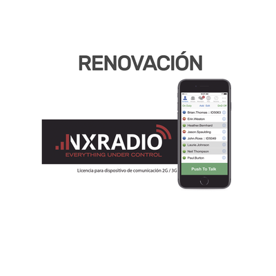 Renovacion de Servicio Anual NXRadio para Dispositivos Android, iOS, Despacho en PC, VEPG3, VEPG4