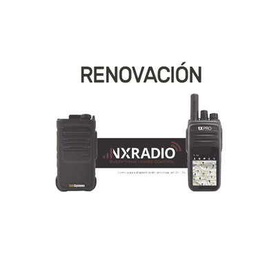 Renovacion de Servicio Anual NXRadio para Terminales Android TE320, RG360, RG750 y M6L