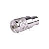 Conector UHF Macho (PL-259) para cables RG-8/U, RG-8U-SYS, 8237, 8267, 8268, 9913, CTN-400, 7810, 8214, 7810A, RFLASH-1113, LMR-400, Plata (Concha-Níquel)/ Plata/ D.A.P. (Fibra Sintética)