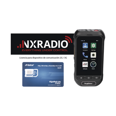 KIT Radio RG360 +12 Meses Servicio NXRADIOTERMINAL + SIM TELCEL 1GB Mensual por 12 Meses