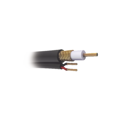 Cable Coaxial RG59 Siamés, HECHO EN MÉXICO, Optimizado para HD. Aplicación para interior, Retazo de 4 Metros